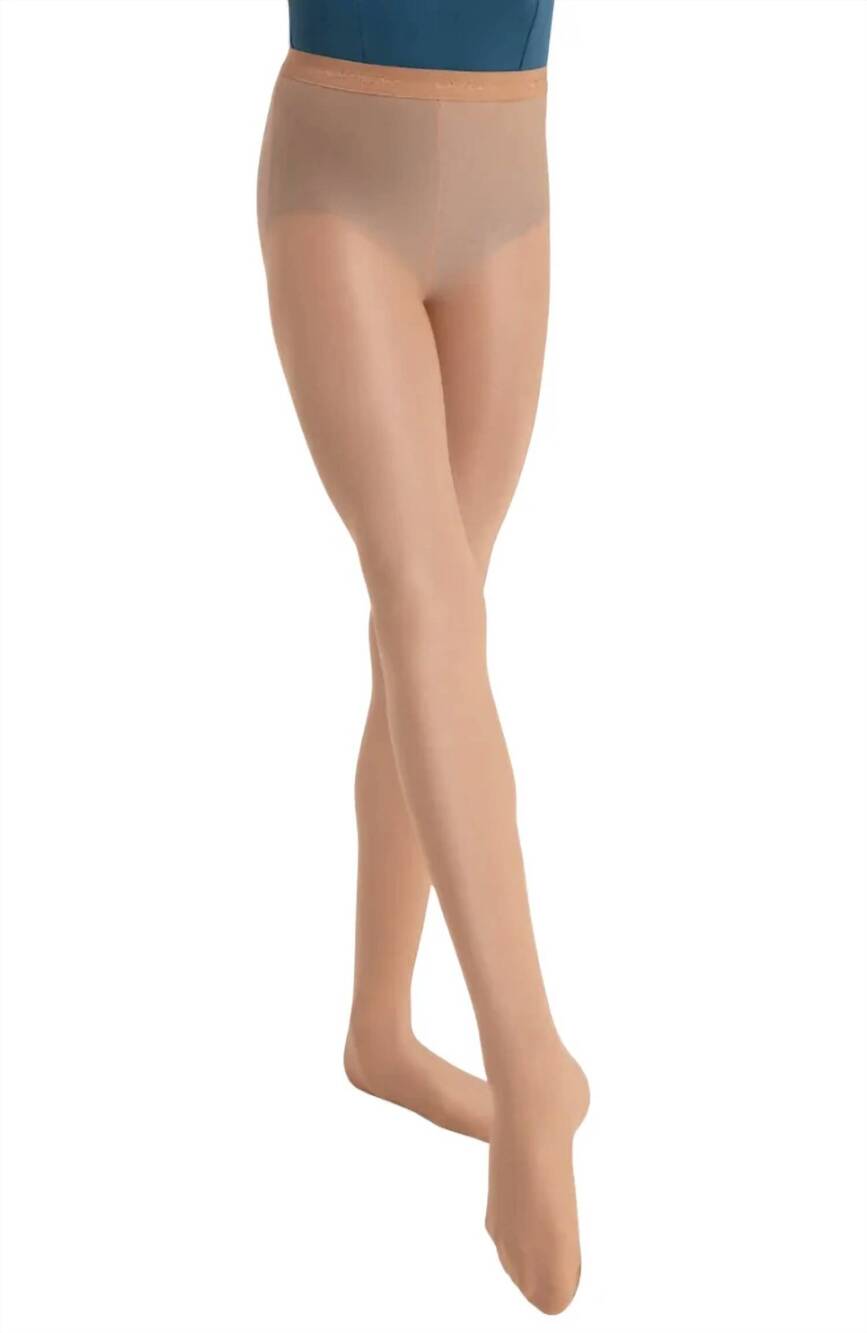 NEW CAPEZIO kids' ultra shimmery tight in light toast